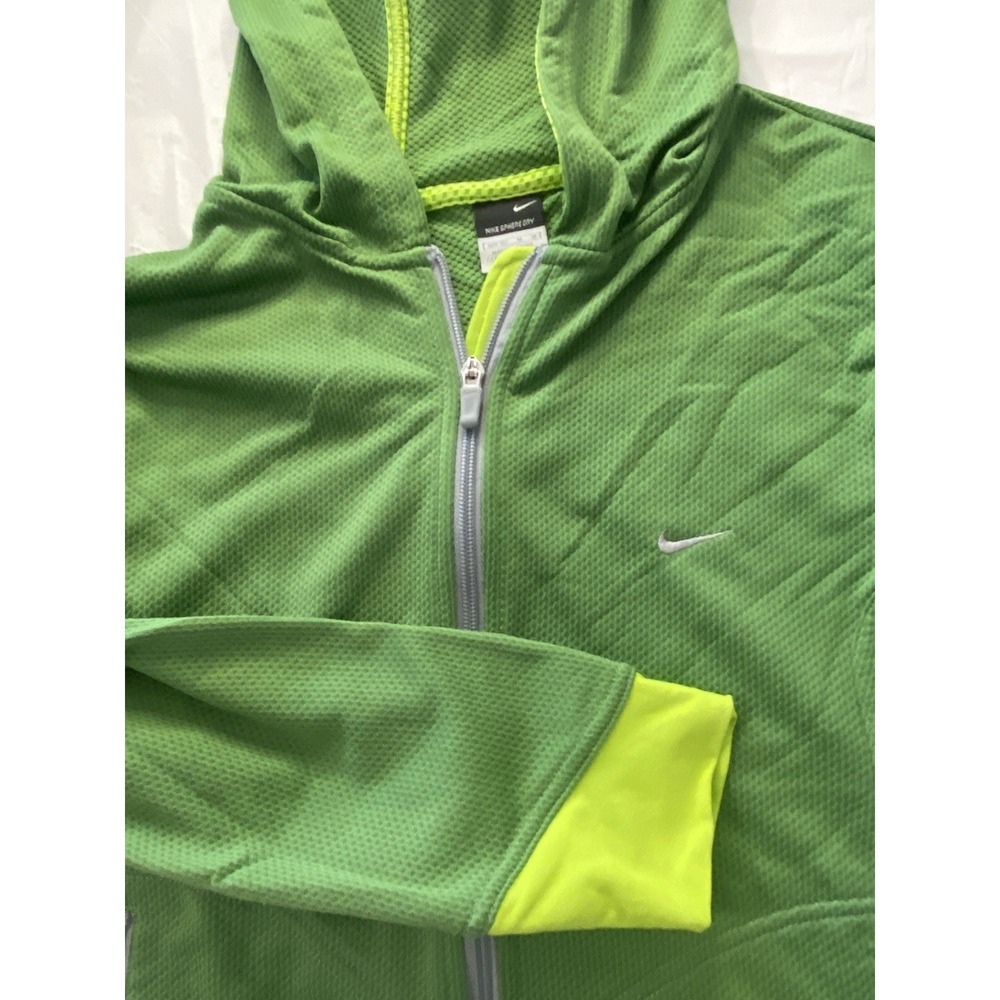 Unisex Nike Sphere Dry Green Full Zip‎ Hoodied Active Wear Jacket-Size Med